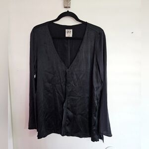 GO BY GO SILK ICONIC top  BLACK silk SIZE L